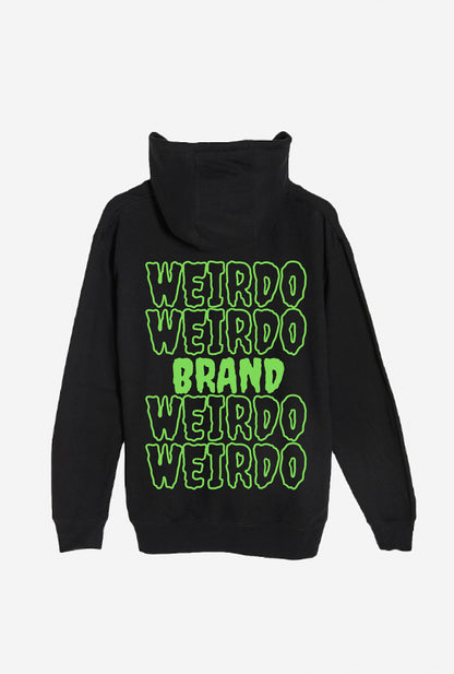 Weirdo Brand-lime back image (hoodie)